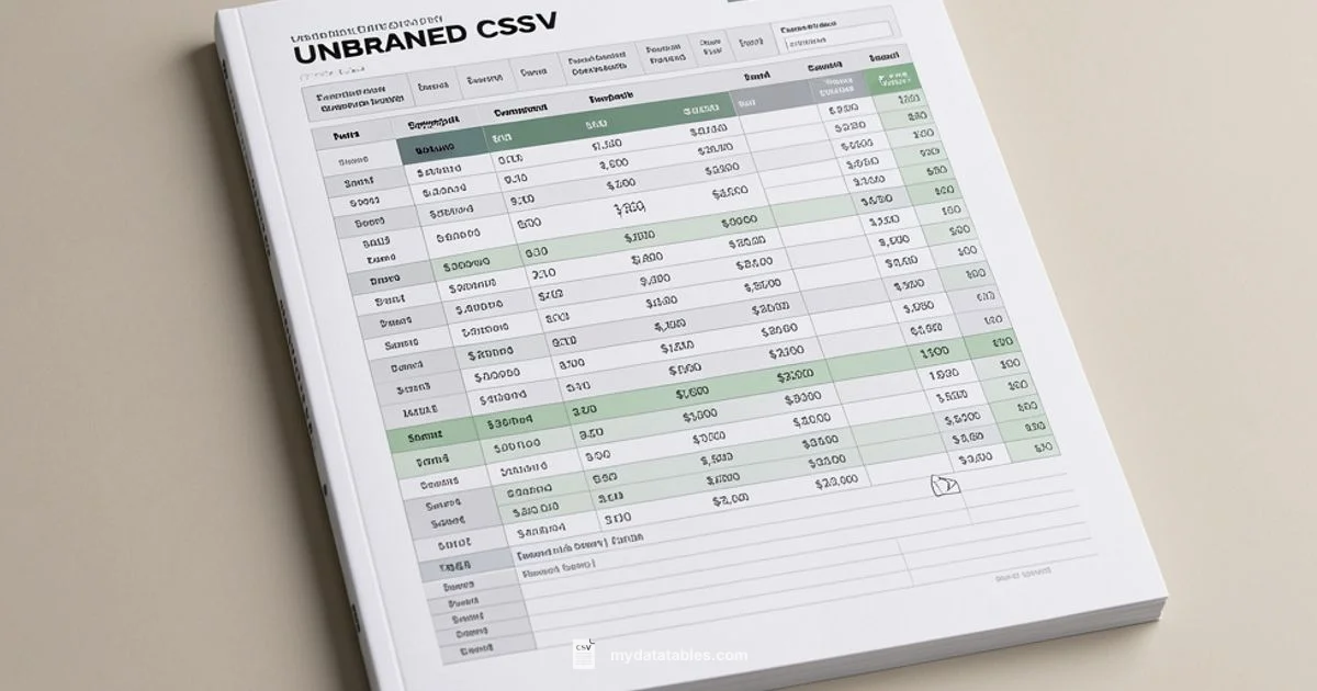 Sample Data CSV - MyDataTables