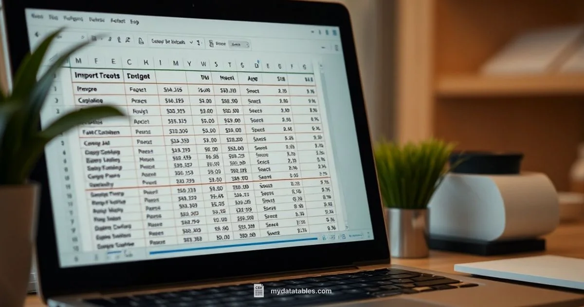 Importing CSV to Excel - MyDataTables