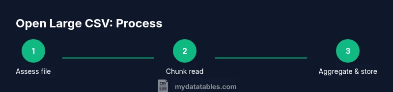 Process steps for opening large CSV files