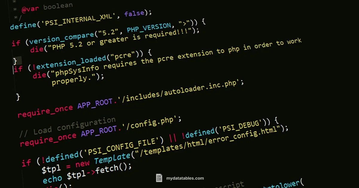 CSV to PHP Array - MyDataTables