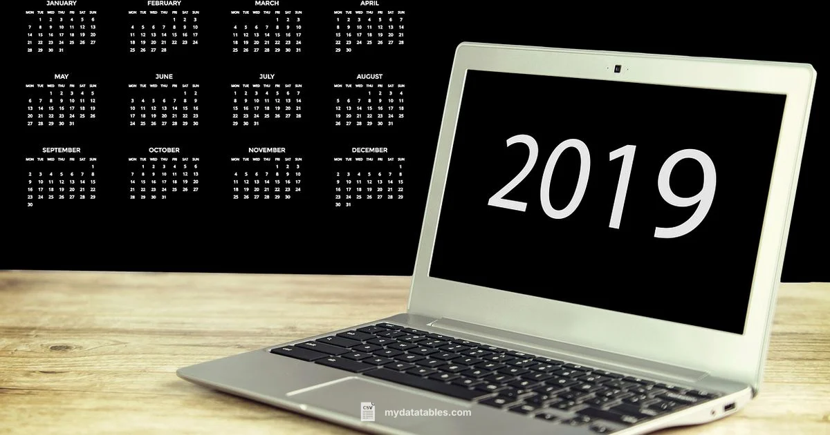 Export Calendar to CSV - MyDataTables