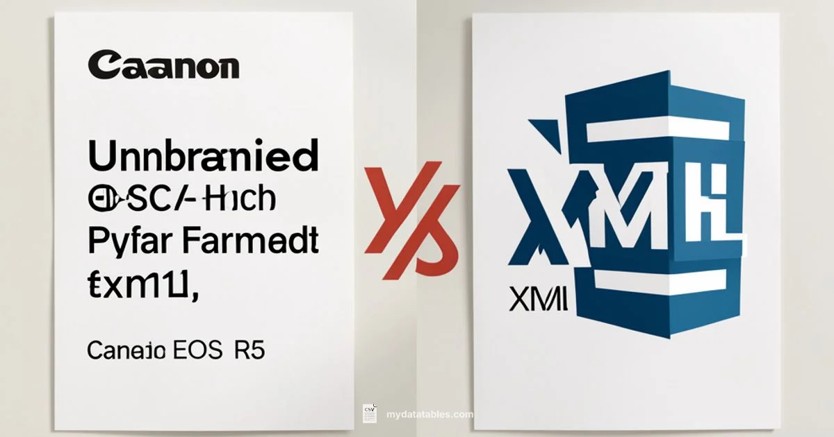 CSV vs XML CSV vs XML - MyDataTables