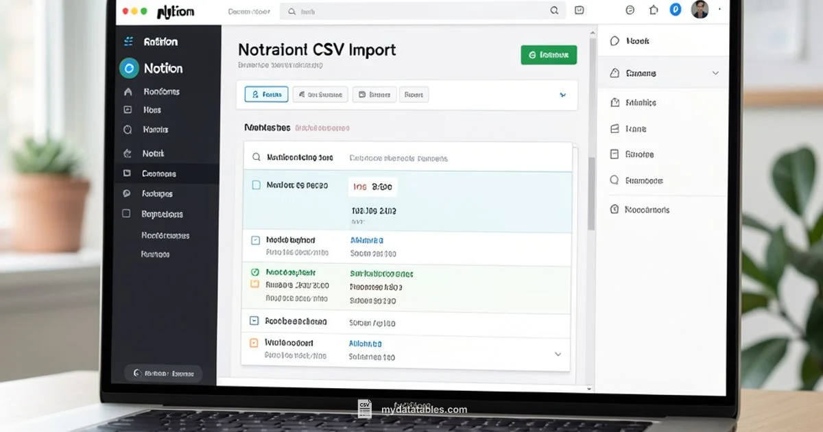 Import CSV to Notion - MyDataTables