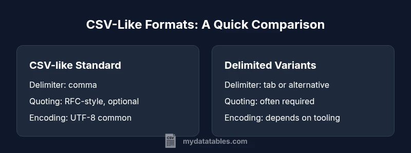 Comparison of CSV-like formats
