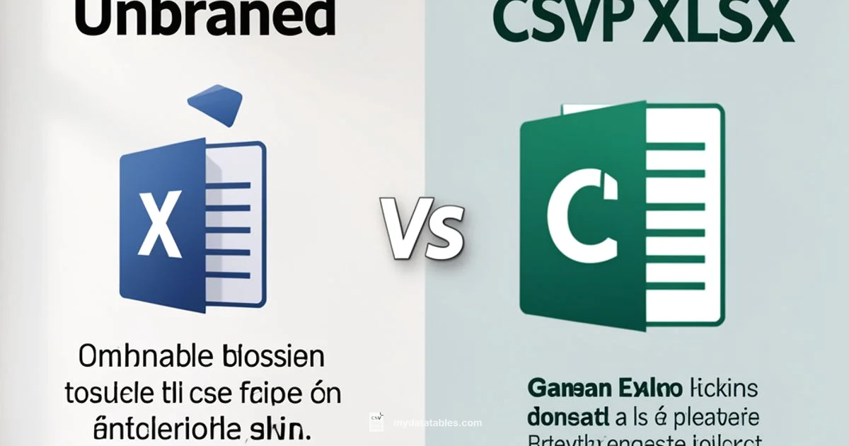 CSV vs XLSX CSV vs XLSX - MyDataTables