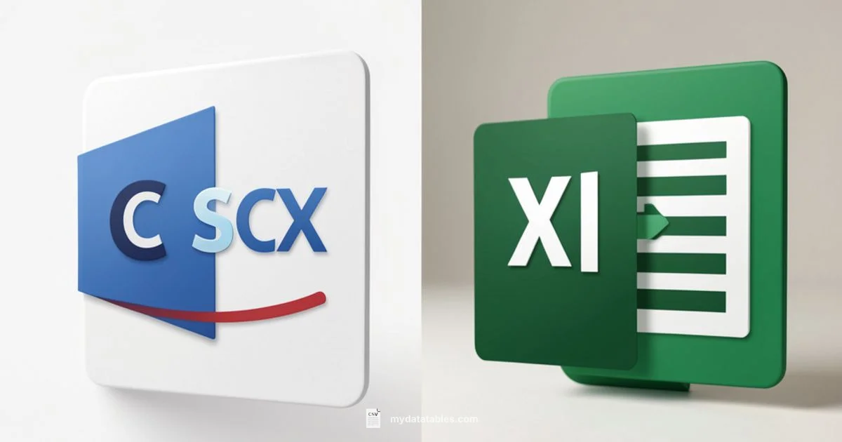 CSV vs XLSX - MyDataTables