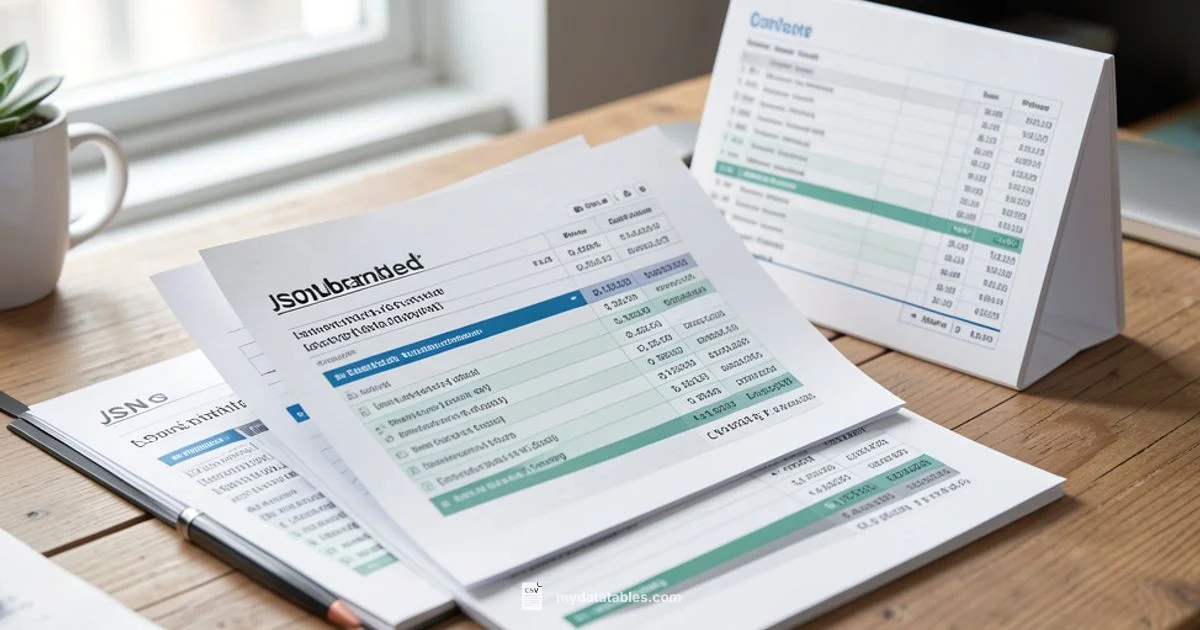 JSON and CSV Basics - MyDataTables