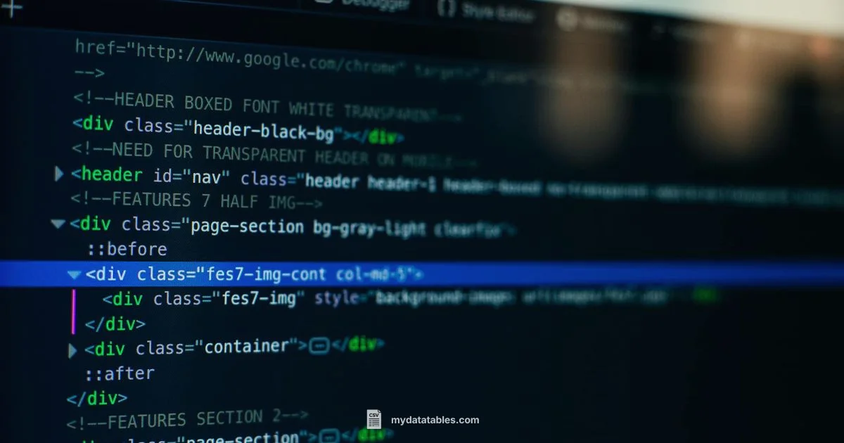 HTML Table CSV Guide - MyDataTables