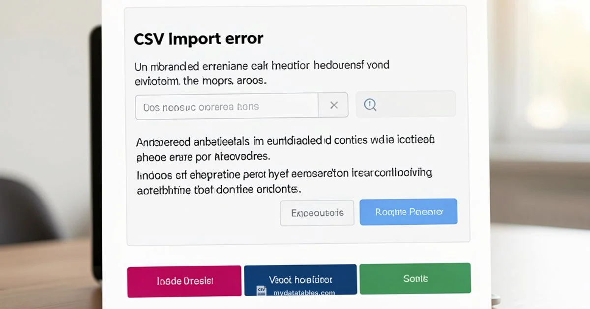 CSV Import Fix CSV Import Fix - MyDataTables