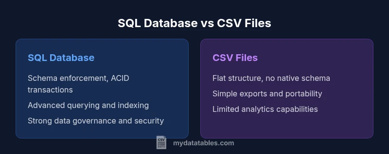 Comparison of SQL databases and CSV files for data workflows