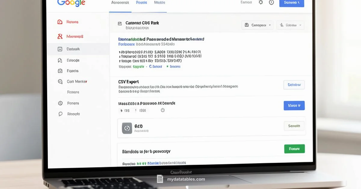 Passwords CSV Export - MyDataTables