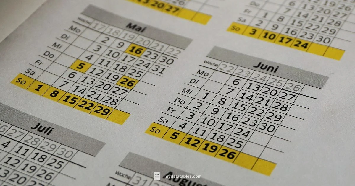 CSV to Calendar Import - MyDataTables