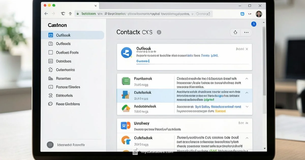 Export Contacts to CSV - MyDataTables