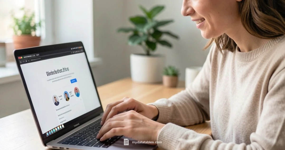 Export Contacts to CSV - MyDataTables