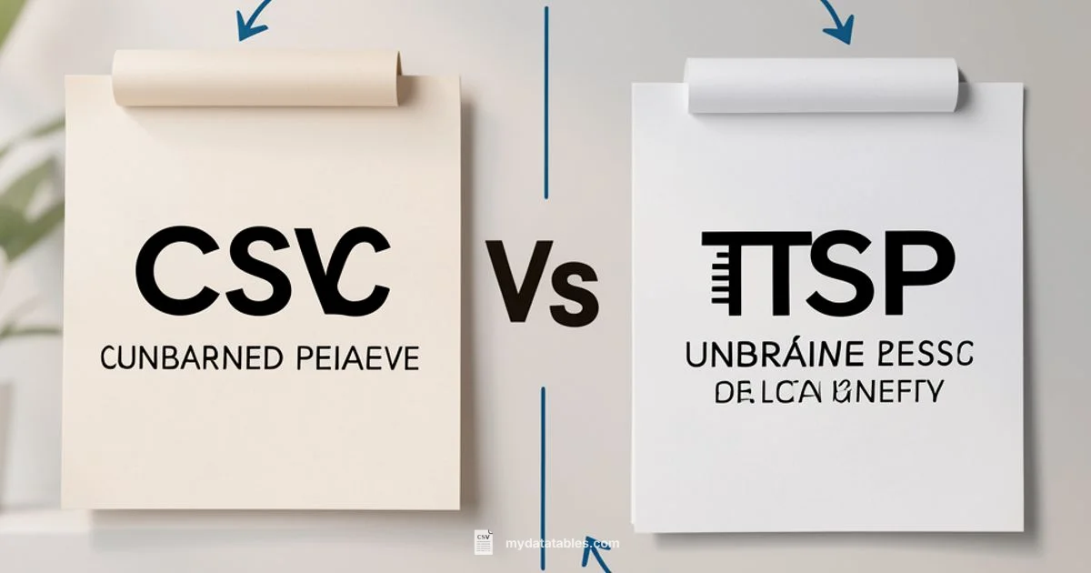 CSV vs TSV CSV vs TSV - MyDataTables