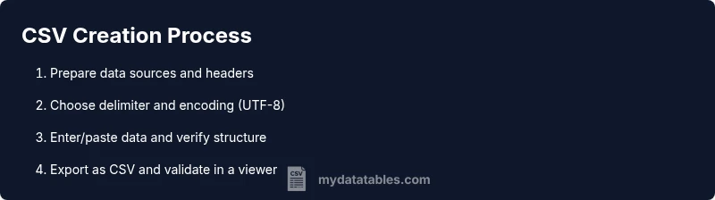 Process diagram showing CSV creation steps
