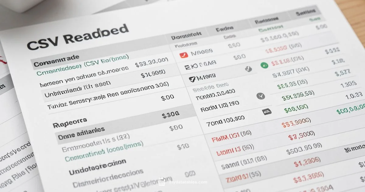 CSV Reader Return - MyDataTables