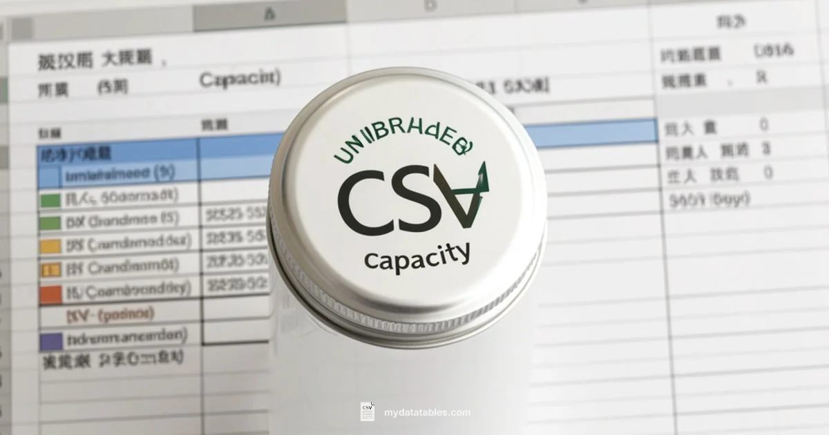 Excel CSV Size Guide - MyDataTables