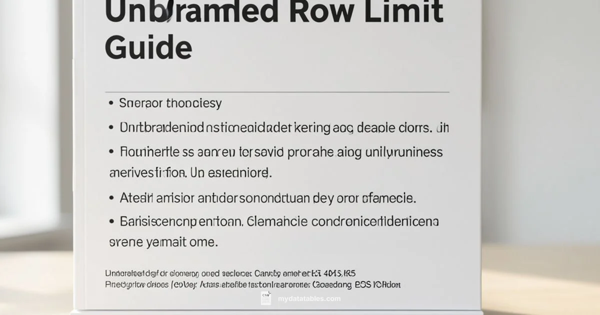 Row Limits Explained - MyDataTables