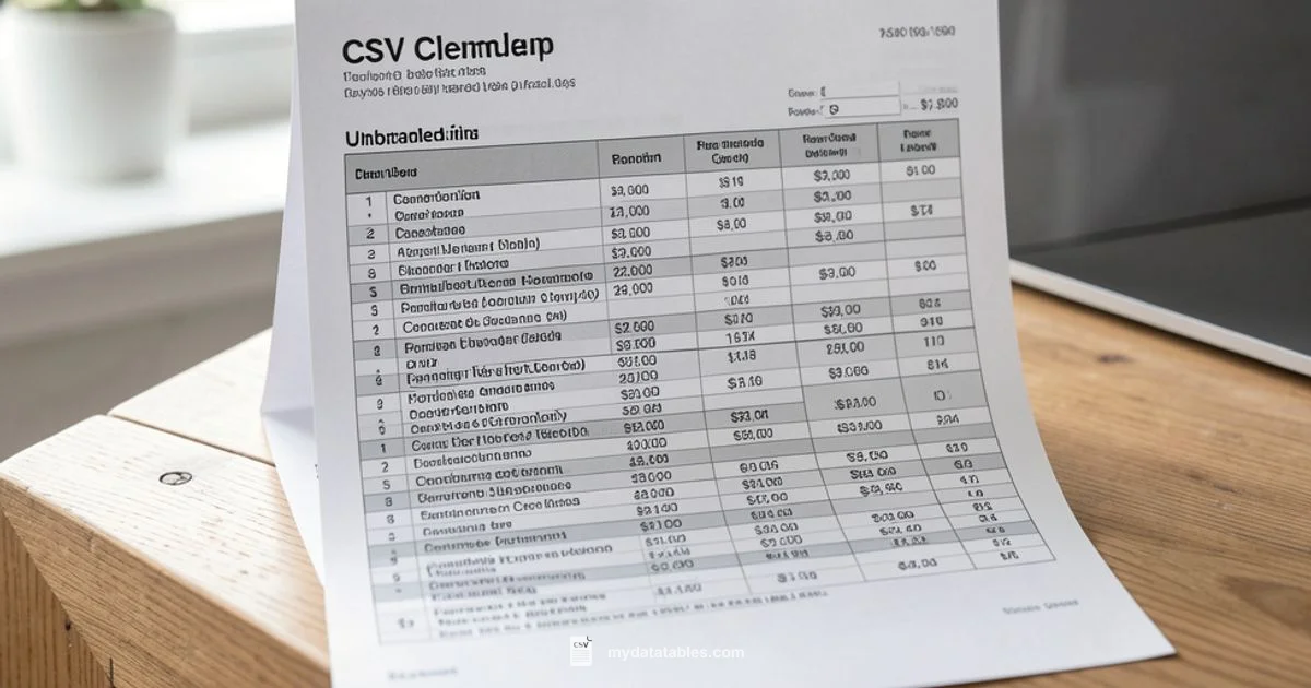 CSV Cleanup - MyDataTables