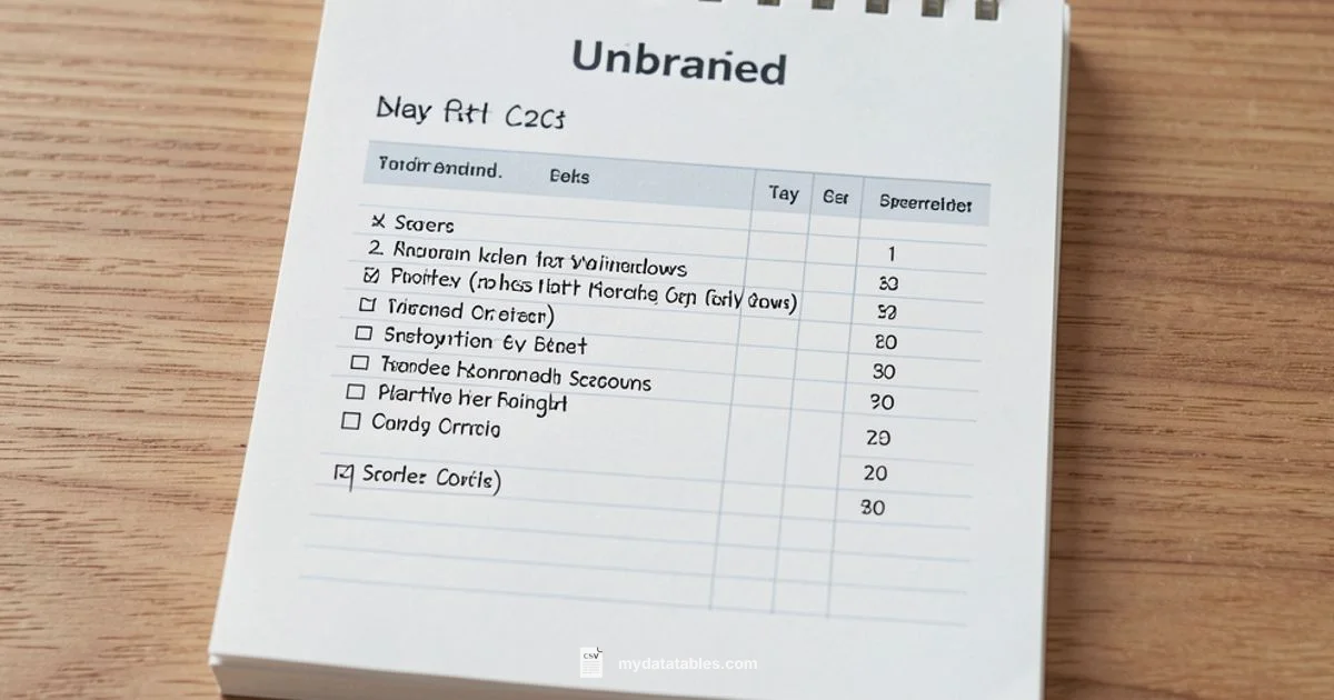 CSV in Notepad - MyDataTables