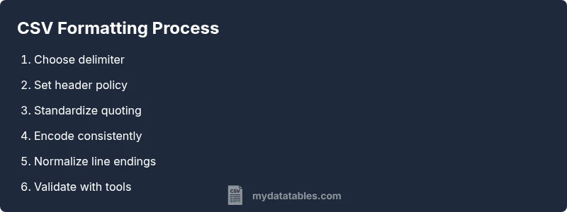 Process flow for formatting CSV files